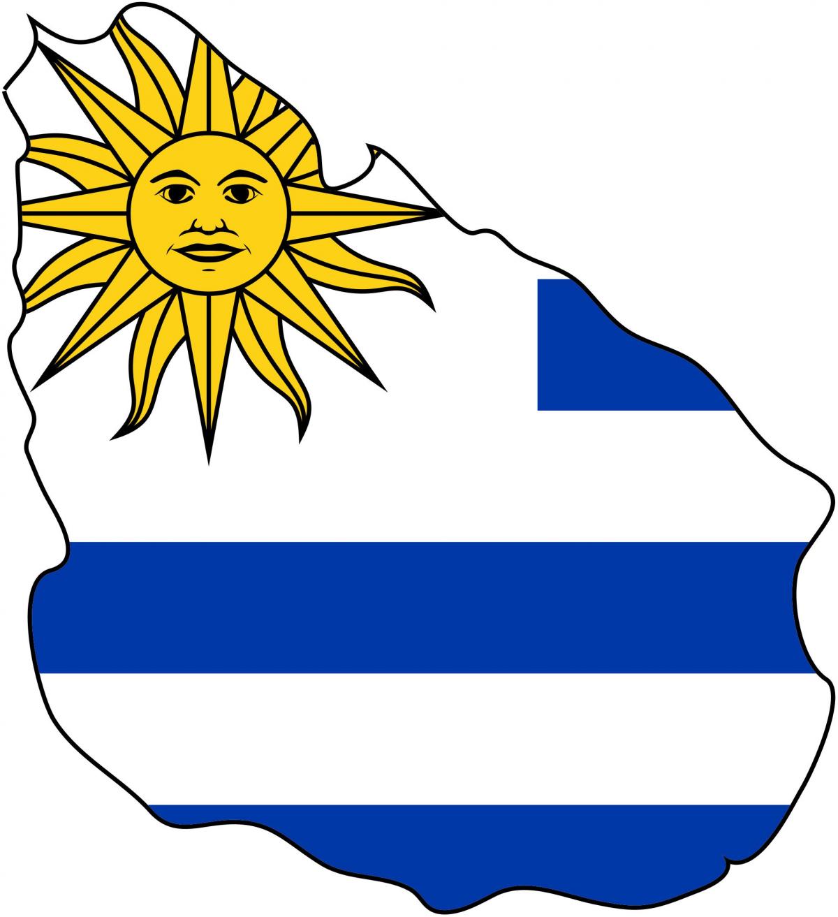 Karta zastava Urugvaj
